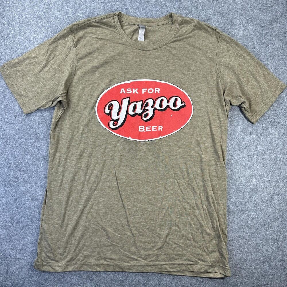 Yazoo Beer Shirt Mens XL Brown Graphic Yazoo Brewing Company Nashville